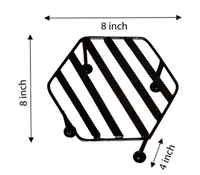 Hexagon Iron Planter Stand It is Suitable For Outdoor as Well as Indoor Pack of2 - Free Size, Black, Iron, Pack of 2, Hexagon